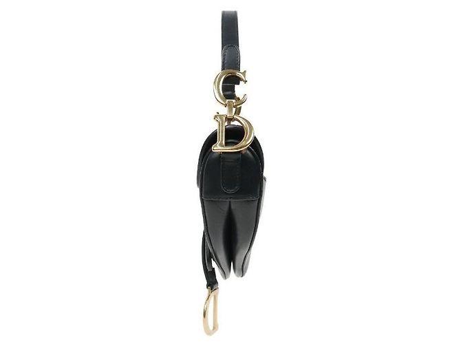 Dior Mini Saddle Bag aus schwarzem Leder - Ansicht 2