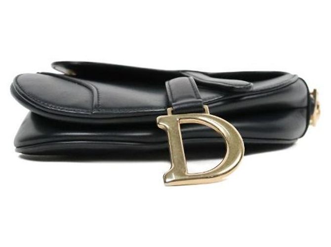 Dior Mini Saddle Bag aus schwarzem Leder - Ansicht 4