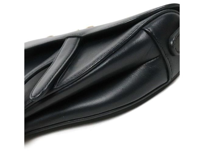 Dior Mini Saddle Bag aus schwarzem Leder - Ansicht 6