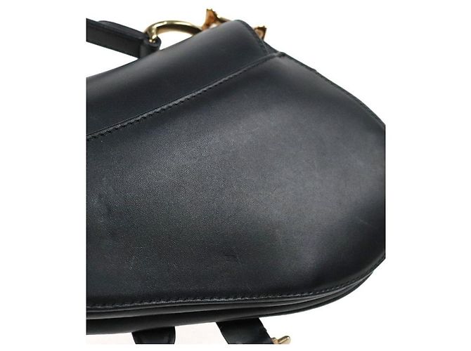 Dior Mini Saddle Bag aus schwarzem Leder - Ansicht 9