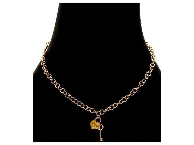 Dior Collana Heart Lock Key Gold - vista 5