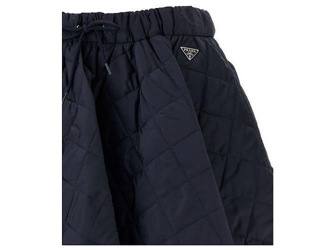 Saia circular de nylon Prada azul royal - vista 4