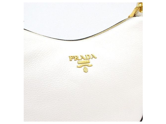 Prada Borsa a Tracolla Hobo con Logo Dorato - vista 8