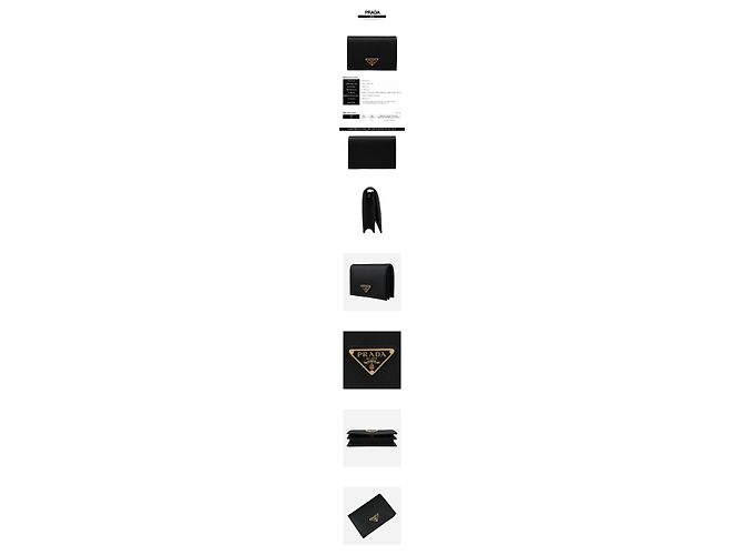 Prada Cartera Saffiano Triangle Logo Black QHH - vista 2