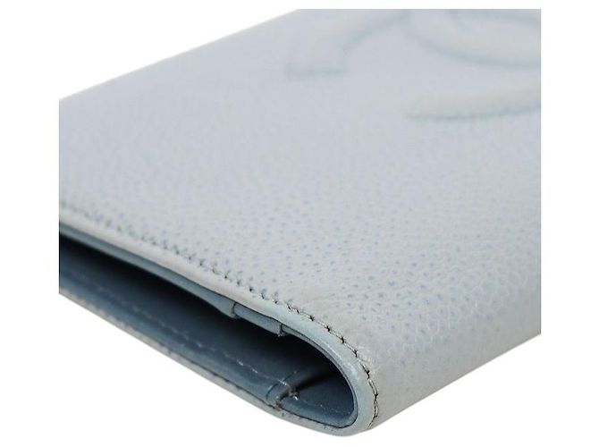 Chanel Portafoglio lungo in caviar blu - vista 7