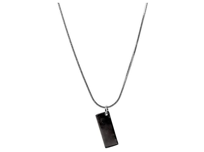 Dior Collar Trotter Plata Negro - vue 2