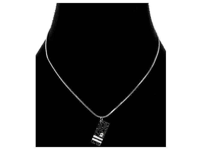 Dior Collar Trotter Plata Negro - vue 5