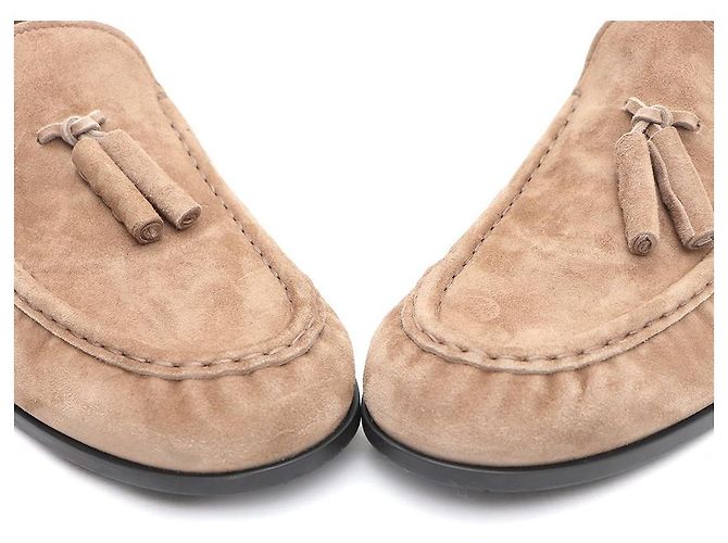 Mocassini Tod's in camoscio con nappe marroni - vista 6