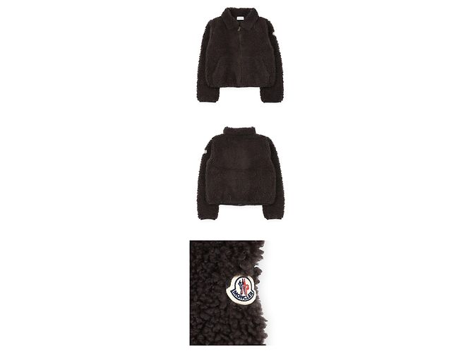 Moncler Giacca in pile teddy con zip per bambini - vista 3