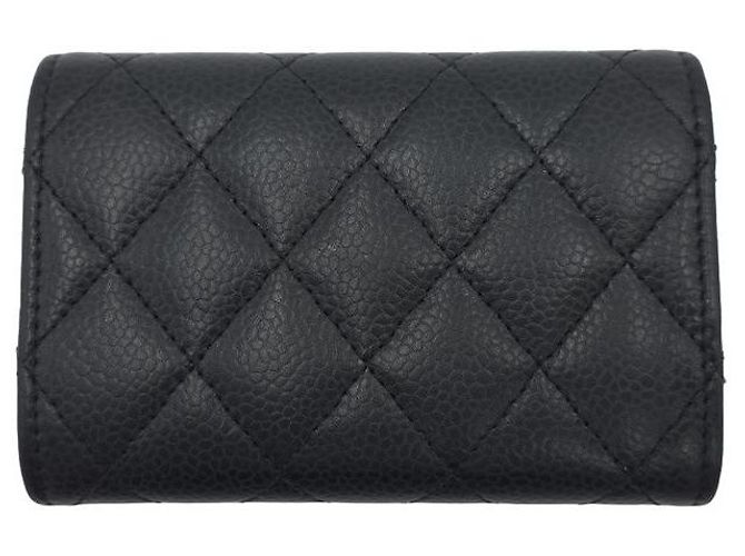 Chanel Tarjetero Classic Caviar Flap Black Collection Wallet - vista 11