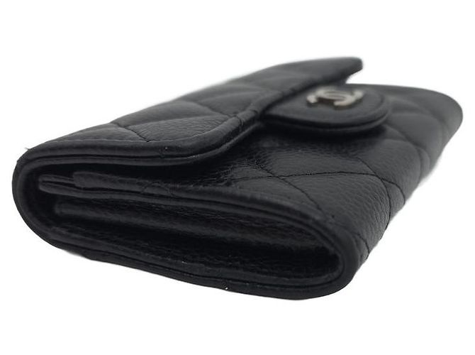 Chanel Tarjetero Classic Caviar Flap Black Collection Wallet - vista 13