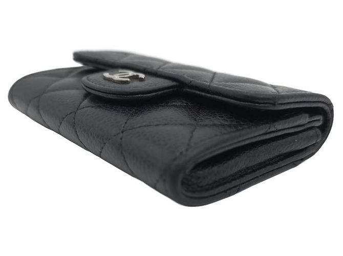 Chanel Tarjetero Classic Caviar Flap Black Collection Wallet - vista 5