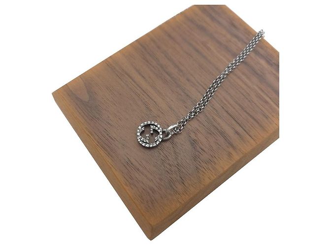 Gucci Collana con ciondolo intrecciato in argento sterling - vista 7