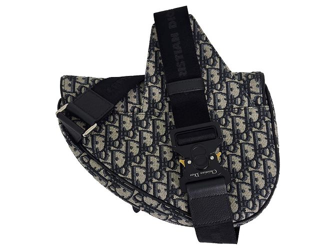 Dior Borsa Messenger Crossbody Saddle Oblique Jacquard - vista 4