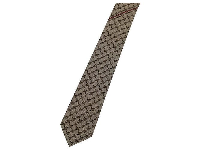 Gucci Jacquard-Krawatte GG-Muster beige - Ansicht 10