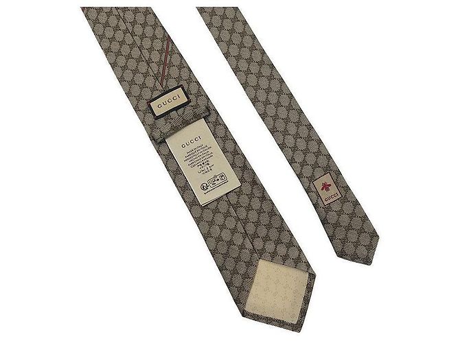Gucci Jacquard-Krawatte GG-Muster beige - Ansicht 11