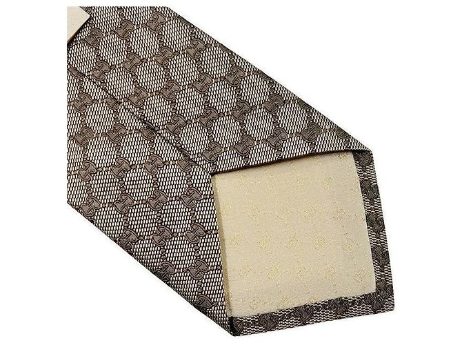 Gucci Jacquard-Krawatte GG-Muster beige - Ansicht 13