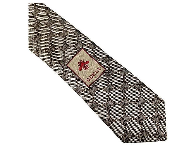 Gucci Jacquard-Krawatte GG-Muster beige - Ansicht 15