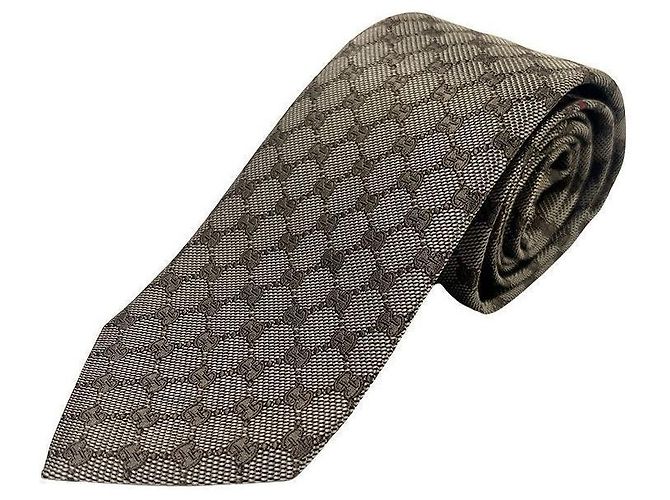 Gucci Jacquard-Krawatte GG-Muster beige - Ansicht 9