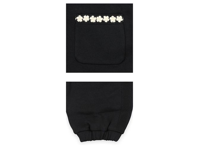 Moncler Giacca con cappuccio e zip in cotone con logo fiore per bambini - vista 4