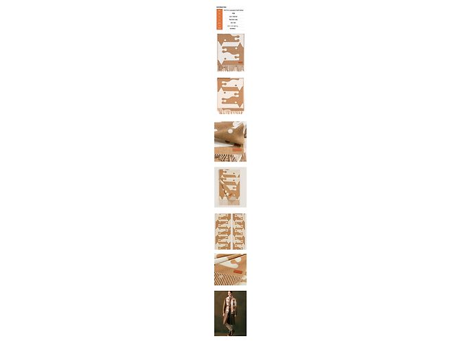 Sciarpa Hermès in cashmere color camel - vista 2