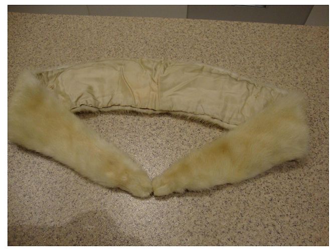 inconnue Cuello de visón beige - vista 5