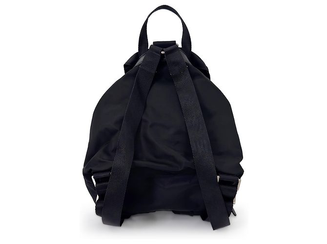 Prada Nylon Triangle Logo Tessuto Two-Pocket Backpack Black Mini - view 4