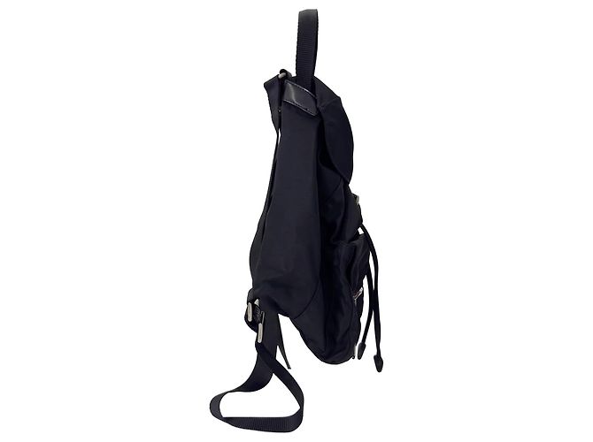 Prada Nylon Triangle Logo Tessuto Two-Pocket Backpack Black Mini - view 5