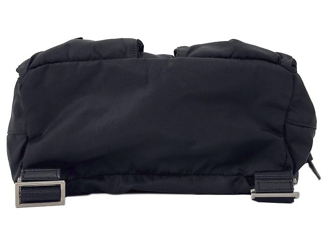 Prada Nylon Triangle Logo Tessuto Two-Pocket Backpack Black Mini - view 7