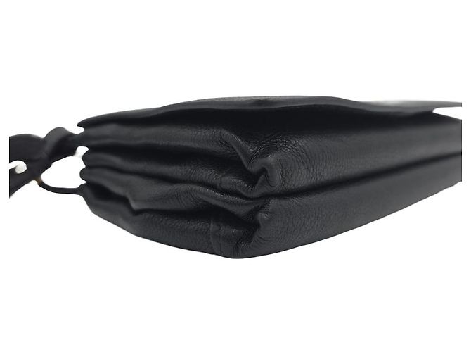 Prada Borsa a tracolla Mini Flap in pelle Vitello Daino Nera - vista 15