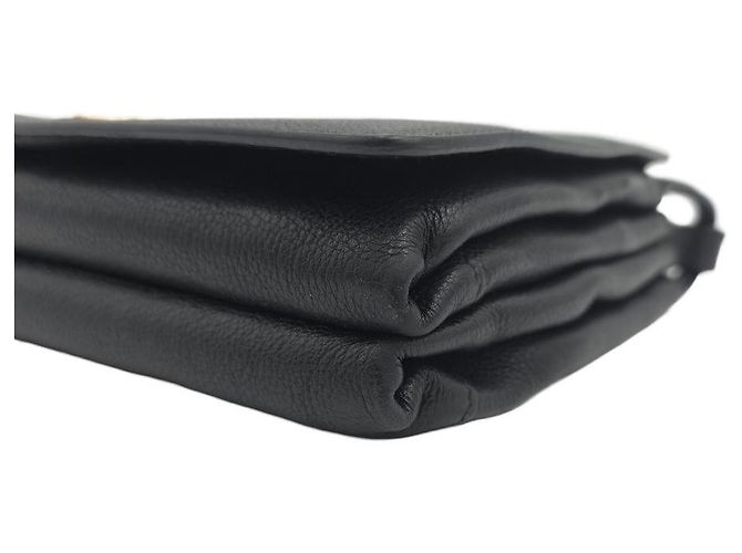 Prada Borsa a tracolla Mini Flap in pelle Vitello Daino Nera - vista 16