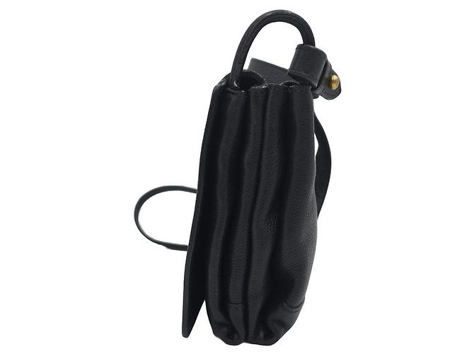Prada Borsa a tracolla Mini Flap in pelle Vitello Daino Nera - vista 2