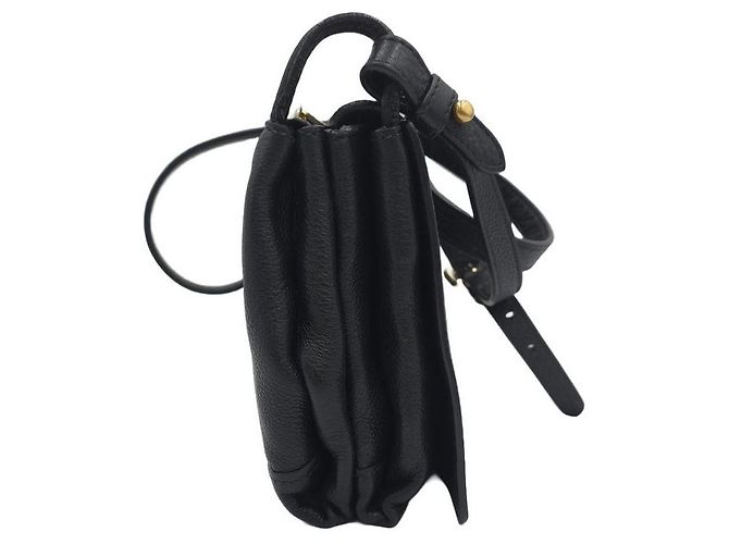 Prada Borsa a tracolla Mini Flap in pelle Vitello Daino Nera - vista 3