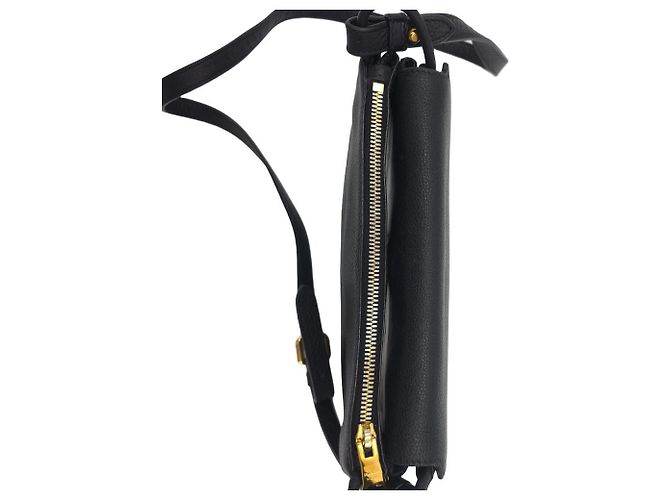Prada Borsa a tracolla Mini Flap in pelle Vitello Daino Nera - vista 9