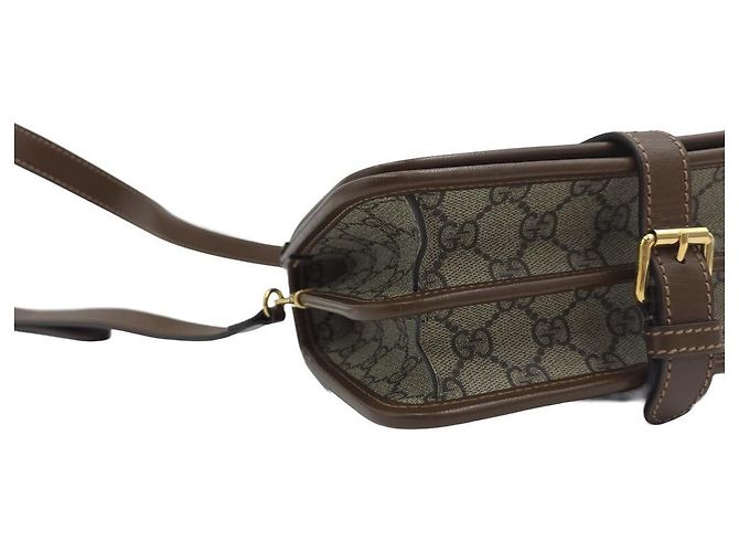 Gucci Mini borsa a tracolla interlocking beige e marrone - vista 19