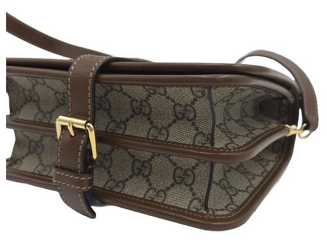 Gucci Mini borsa a tracolla interlocking beige e marrone - vista 20