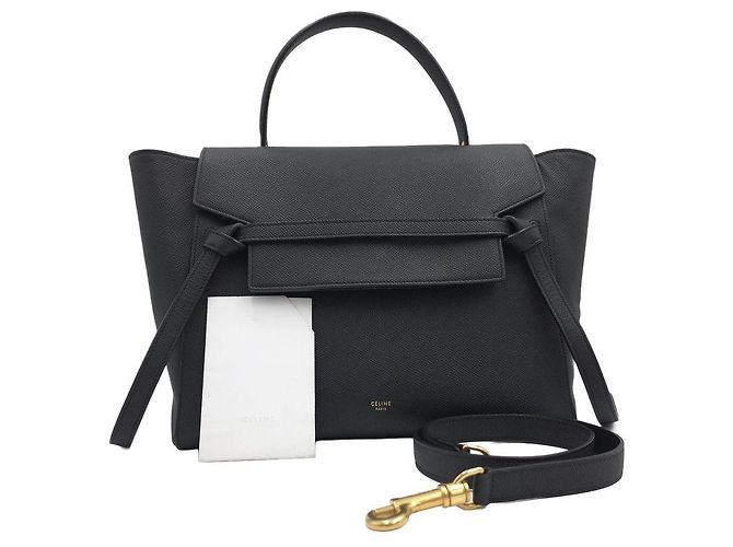 Belt Bag Céline Mini Borsa Cintura Nera in Pelle di Vitello - vista 11