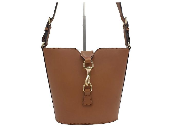 Gucci Mini Borsa Bucket in Pelle con Tracolla Web a Spalla e Crossbody Marrone - vista 11