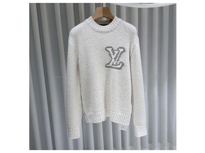 Louis Vuitton Intarsia Rundhals-Strick Ivory - Ansicht 3