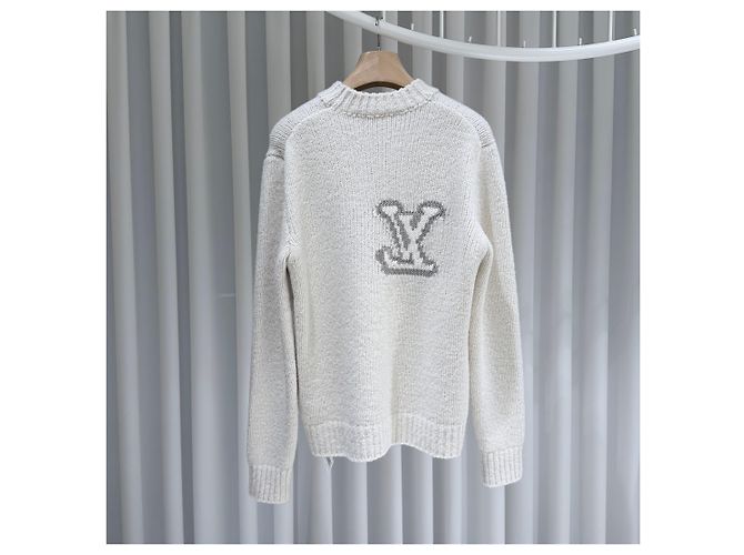 Louis Vuitton Intarsia Rundhals-Strick Ivory - Ansicht 5