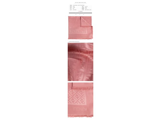 Fendi Wollseidenmischung Schal Rosa - Ansicht 2