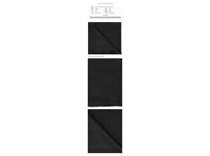Salvatore Ferragamo Sciarpa Stole in Jacquard Monogram Nero - vista 2