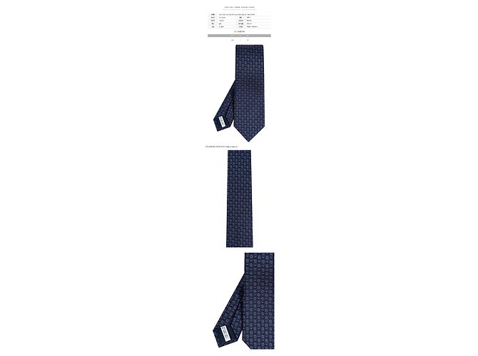 Salvatore Ferragamo Cravatta in seta jacquard monogram blu - vista 2