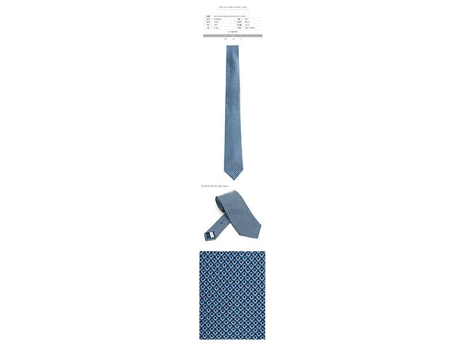 Salvatore Ferragamo Silk Tie with Gancini Logo Pattern Navy - view 2
