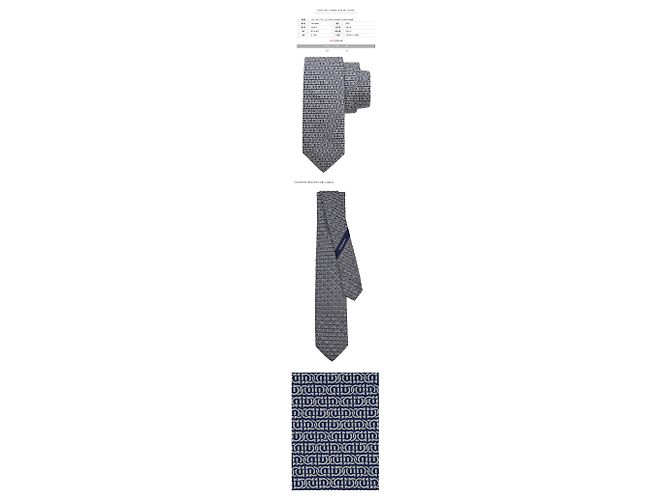 Salvatore Ferragamo Cravatta in seta jacquard blu navy - vista 2