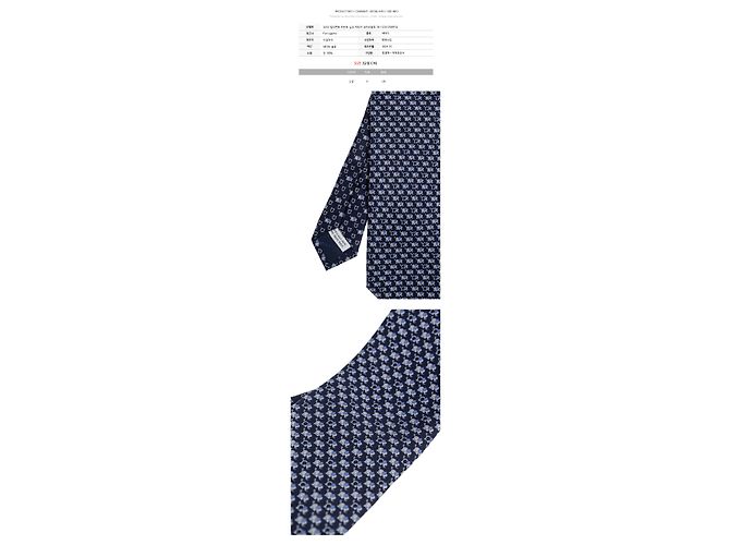 Cravatta in seta Salvatore Ferragamo blu navy - vista 2