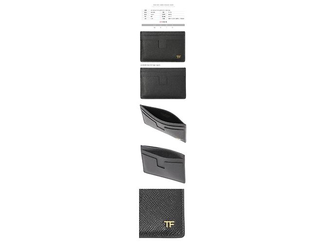 Tom Ford Kartenetui mit goldenem Logo Schwarz - Ansicht 2