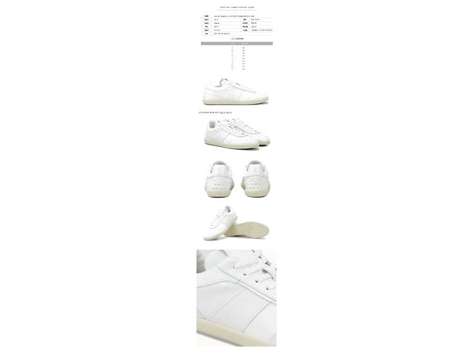 Tod's Leder-Sneaker mit Logo-Panel White - Ansicht 2