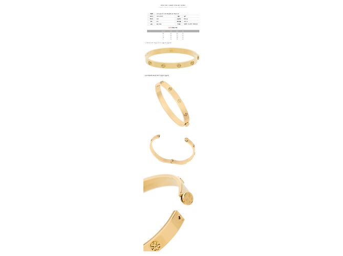 Tory Burch Miller Hinge Stud Armreif Gold - Ansicht 2