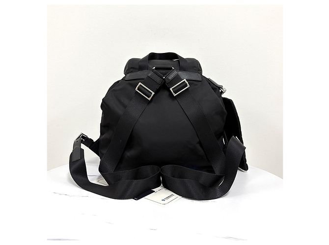 Prada Sac à dos Medium en nylon avec logo triangle Noir - vue 5